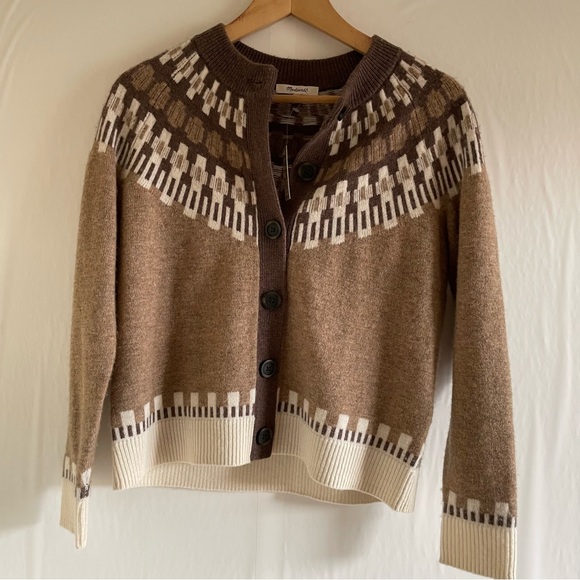 Madewell Fair Isle Frankfurt Oversized Cardigan Size XXS - Picture 3 of 9